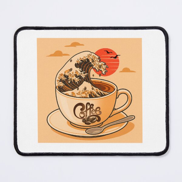 Item preview, Coffee Wave – Japanese Inspired Cup of Energy designed and sold by Catpuccino.