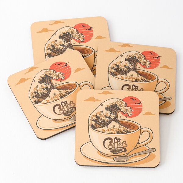 Item preview, Coffee Wave – Japanese Inspired Cup of Energy designed and sold by  Catpuccino.