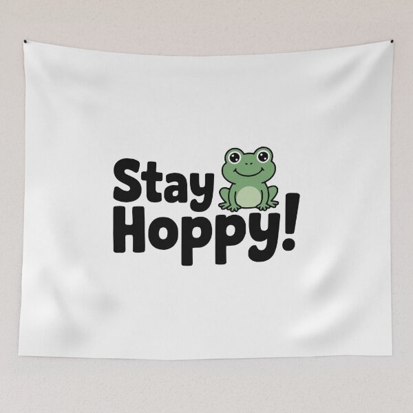 Item preview, Stay Hoppy! Cute Frog Pun designed and sold by PMCreative.