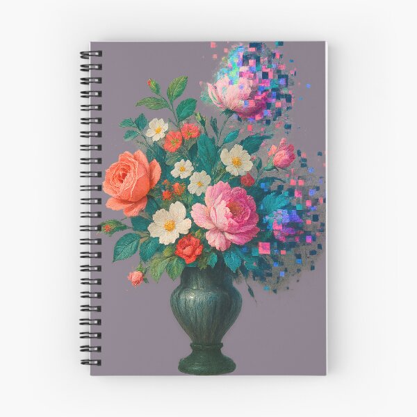Item preview, Static Bloom – Glitchcore Bouquet in a Vase designed and sold by Feral Confetti.