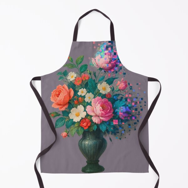 Item preview, Static Bloom – Glitchcore Bouquet in a Vase designed and sold by Feral Confetti.