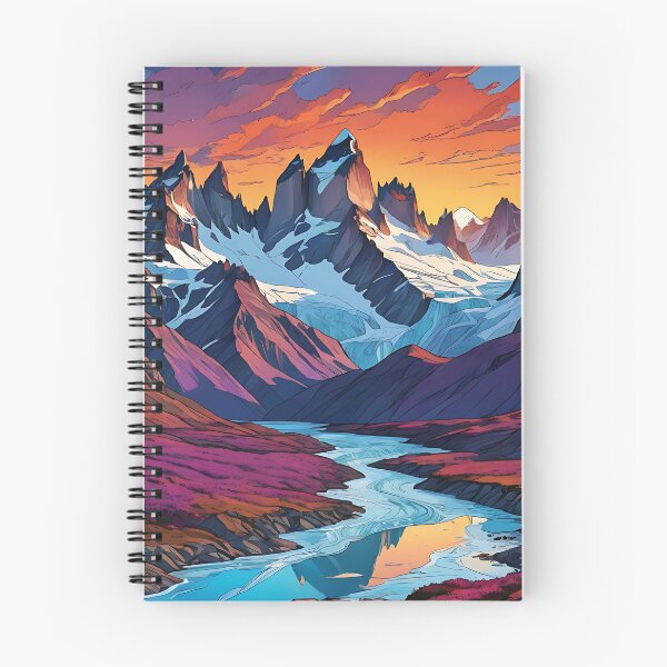 Item preview, Icy Peaks Beneath a Fiery Sky designed and sold by HorizonHues.