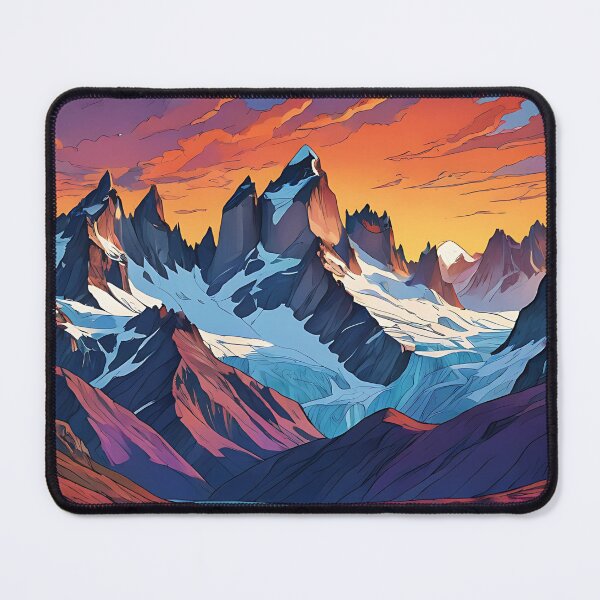 Item preview, Icy Peaks Beneath a Fiery Sky designed and sold by HorizonHues.