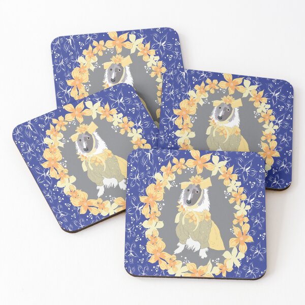 Item preview, Sheltie, costumed, in an oval frame encircled by yellow flowers designed and sold by Artdustdesigns.