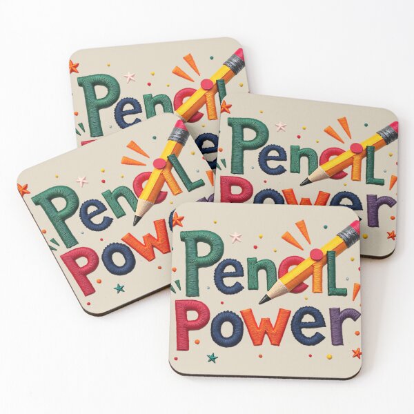 Item preview, Pencil Power School Quote Design designed and sold by ArtDesignTp.