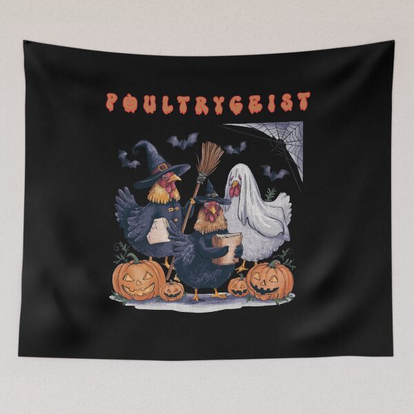 Item preview, PoultryGeist – Spooky Witch Chickens and Ghost designed and sold by WonderMix.