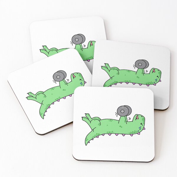 Item preview,  Dino gym rat lifting weights designed and sold by MatyldaJ.