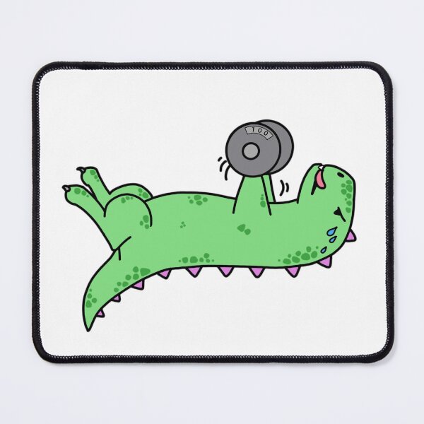 Item preview, Dino gym rat lifting weights designed and sold by MatyldaJ.