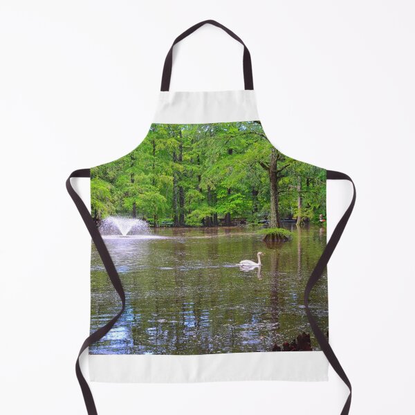 Item preview, Swan Iris Garden with Swan and Fountain designed and sold by LisaWootenPhoto.