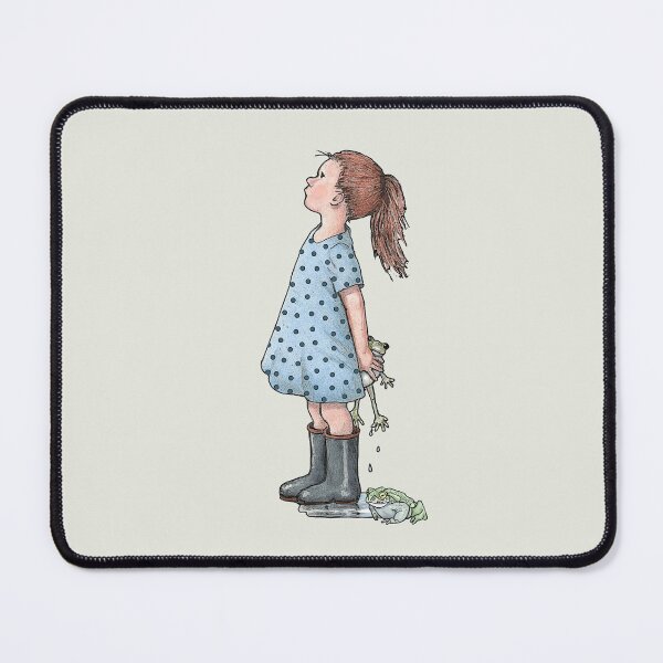Item preview, Girl Frog Catcher, Tomboy, Childhood, Drawing designed and sold by JoyfulWhimsy.