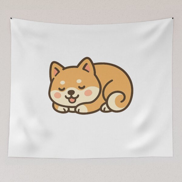 Item preview, Sleepy Shiba Inu – Cute Kawaii Illustration designed and sold by MK-WOOD.