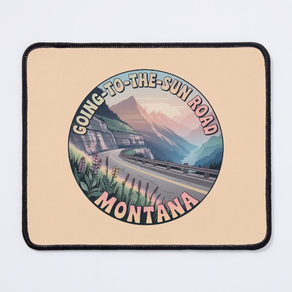 Item preview, Going-to-the-Sun Road Retro Sunset Badge Sticker · Montana National Park Travel designed and sold by Horizon Tales.