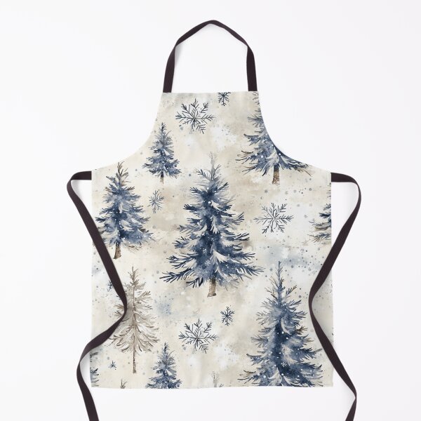 Item preview, Blue Beige Winter Christmas Trees All Over designed and sold by Feeling Artsy.