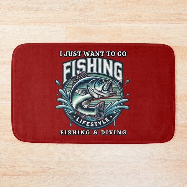 Item preview, I Just Want to Go Fishing and Diving – Ocean Adventure Design designed and sold by TheRamesCo.