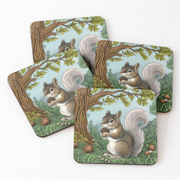 Item preview, Squirrel Eating Acorns designed and sold by designlee.