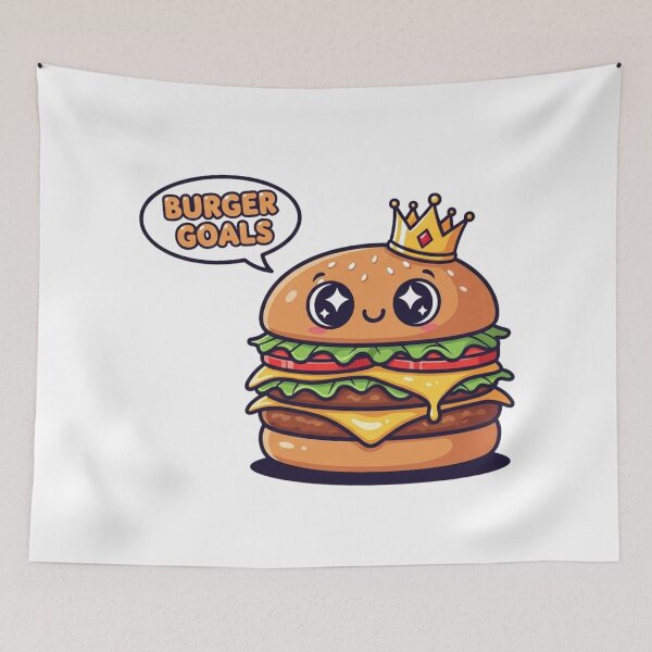 Item preview, Cute $ Happy Burger King designed and sold by NiluDigiStudio.