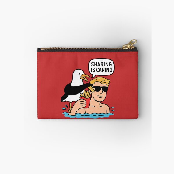 Item preview, Sharing is Caring – Funny Seagull and Fries Design designed and sold by SnapLabDesigns.