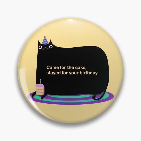 Item preview, Birthday Cake Chunky Black Cat designed and sold by poket.piktures.
