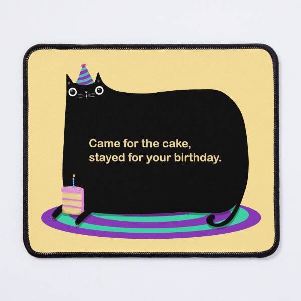 Item preview, Birthday Cake Chunky Black Cat designed and sold by poket.piktures.