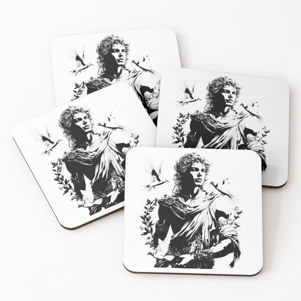 Item preview, Aengus – Celtic God of Love, Youth, and Poetry | Black & White Edition designed and sold by CelticSoulShop.