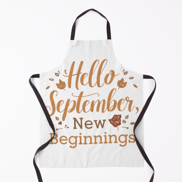 Item preview, Hello September, New Beginnings – Motivational Autumn Quote designed and sold by Pixel--Threads.