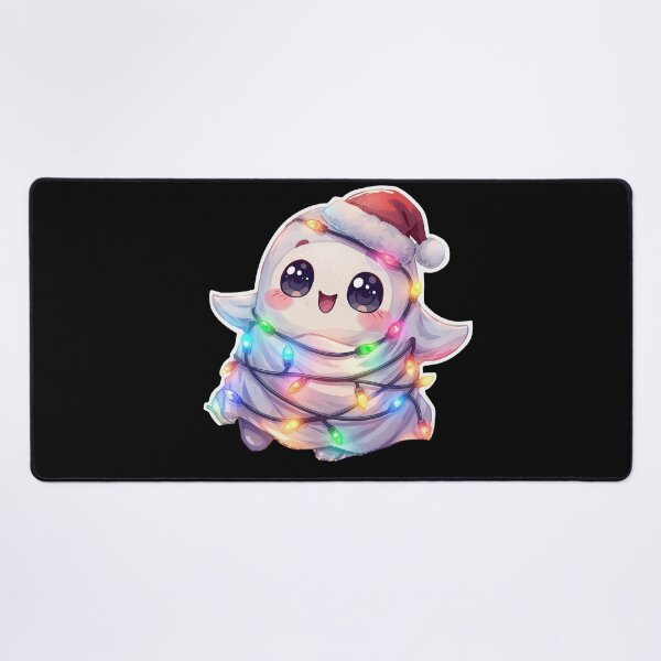 Item preview, Kawaii Christmas Ghost: un adorable espíritu envuelto en luces designed and sold by SEBRYS.
