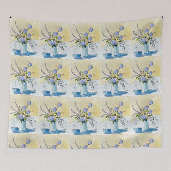 Item preview, Allium Gladiator in Blue Vase designed and sold by Kimberly Stein Studio.