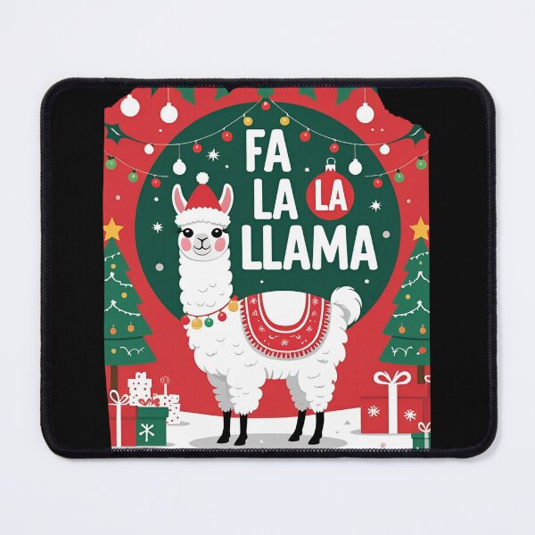Item preview, Fa La Llama with cute llama in Santa hat 4 designed and sold by Neon G.