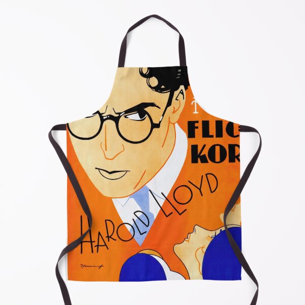 Item preview, Vintage Art Deco Movie Poster | Harold Lloyd Silent Comedy Icon | Swedish Film Art in Orange & Blue | 1920s Cinema History designed and sold by artofuniverse.