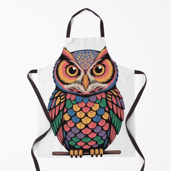 Item preview, Vibrant Colorful Owl Illustration – Intricate Hand-Drawn Style designed and sold by Royalsticker.