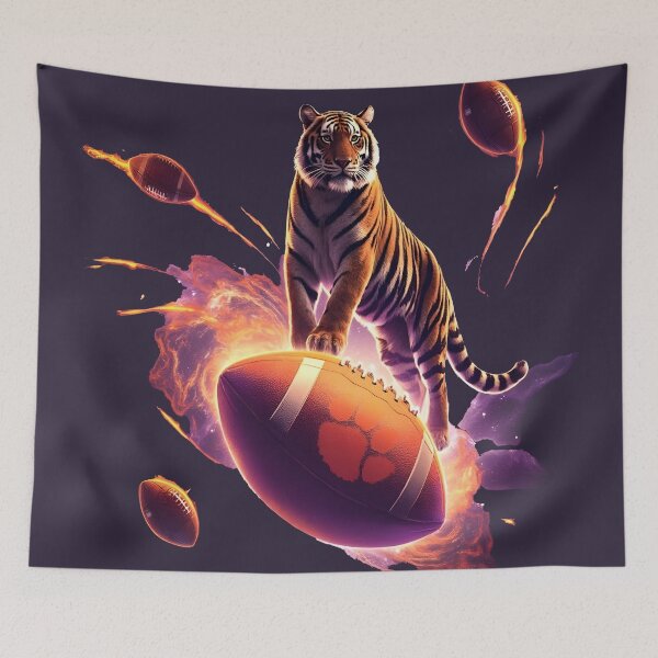 Item preview, clemson football Cosmic Tiger Football designed and sold by Uglyandcute.