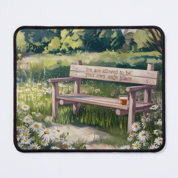 Item preview, You Are Allowed To Be Your Own Safe Place, Self Care Daisy Quote Art designed and sold by MoMidoStore.
