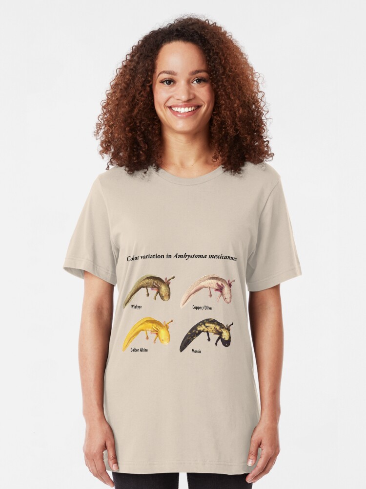 Alternate view of Axolotl Color Variations Slim Fit T-Shirt