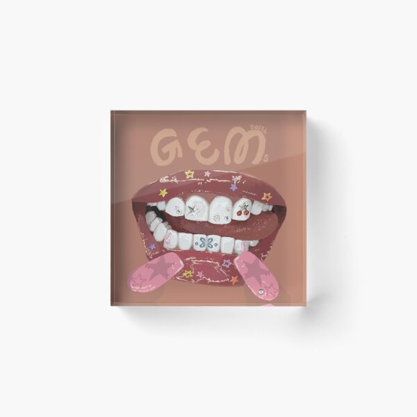 Item preview, Tooth Gems – Playful Pop Art Mouth Illustration designed and sold by lunajoon.