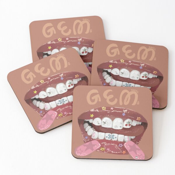 Item preview, Tooth Gems – Playful Pop Art Mouth Illustration designed and sold by lunajoon.