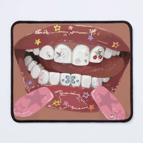 Item preview, Tooth Gems – Playful Pop Art Mouth Illustration designed and sold by lunajoon.
