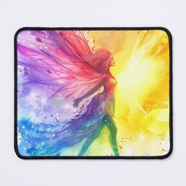 Item preview, LGBTQ Rainbow Pride Fairy Watercolor Art Design designed and sold by Travelslightly.