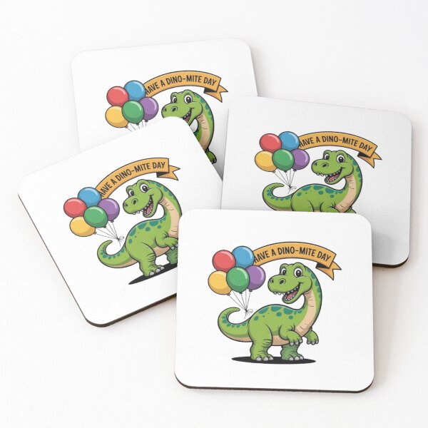 Item preview, Cute Cartoon Dinosaur Kids T-Shirt | Dino with Balloons Birthday Tee designed and sold by PrintifyWorld12.