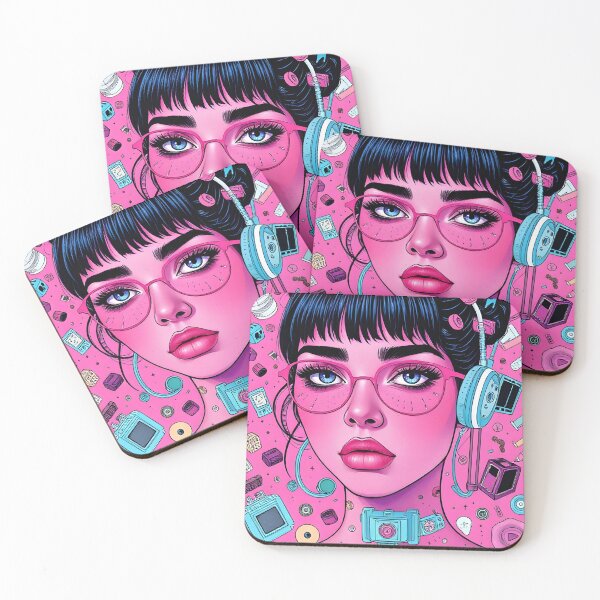 Item preview, Pink girl pop art  designed and sold by MMoon3.