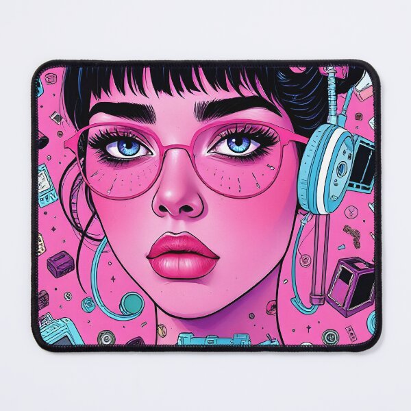 Item preview, Pink girl pop art designed and sold by MMoon3.