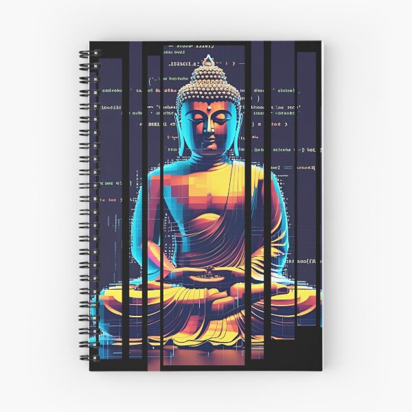 Item preview, Glitching Buddha surrounded by code 8 designed and sold by Neon G.