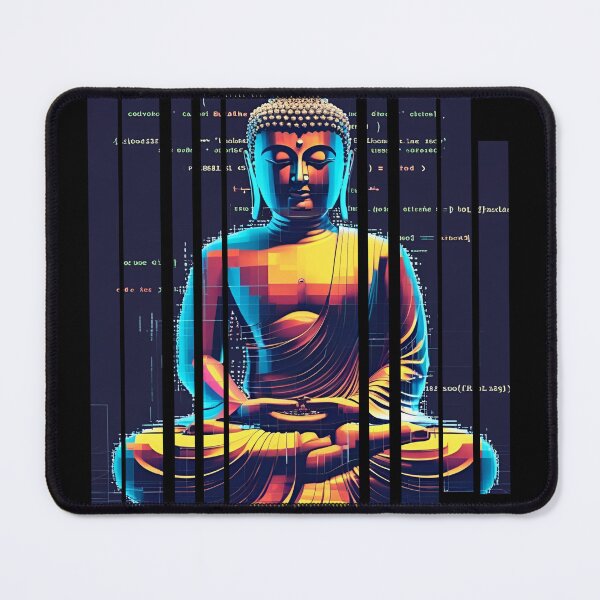 Item preview, Glitching Buddha surrounded by code 8 designed and sold by Neon G.