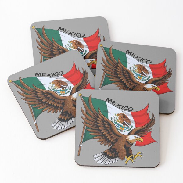 Item preview, Official Mexican Flag with Golden Eagle designed and sold by EmsiPrintVault.