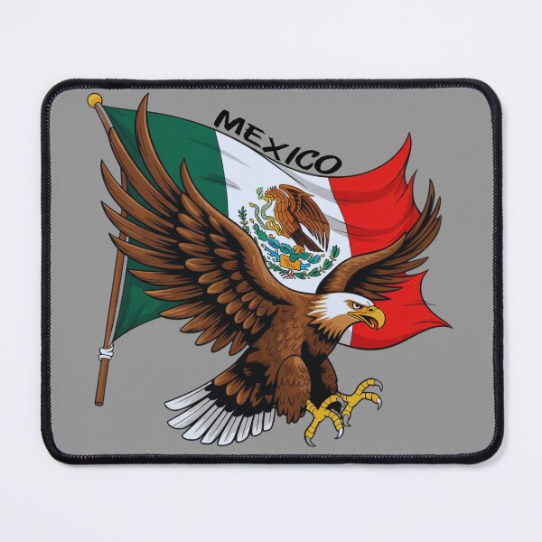 Item preview, Official Mexican Flag with Golden Eagle designed and sold by EmsiPrintVault.