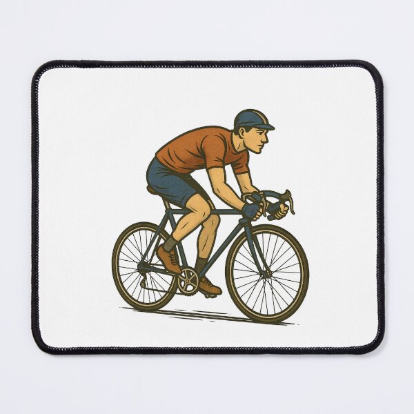Item preview, Vintage Cycling – Retro Bicycle Rider designed and sold by PrintDelightsDJ.