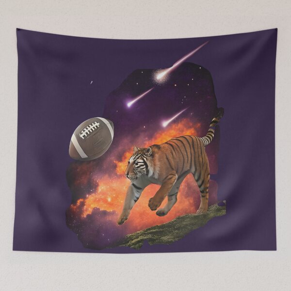 Item preview, clemson football Cosmic Tiger Football designed and sold by Uglyandcute.