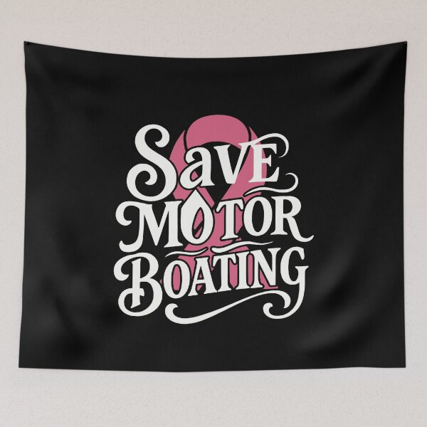 Item preview, Save Motor Boating Funny Breast Cancer Awareness Pink Ribbon designed and sold by tmerchtrends.