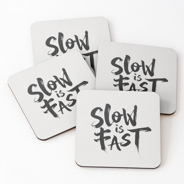 Item preview, Slow is Fast – Minimalist Brush Lettering Inspirational Quote designed and sold by RiendeersDEAR.