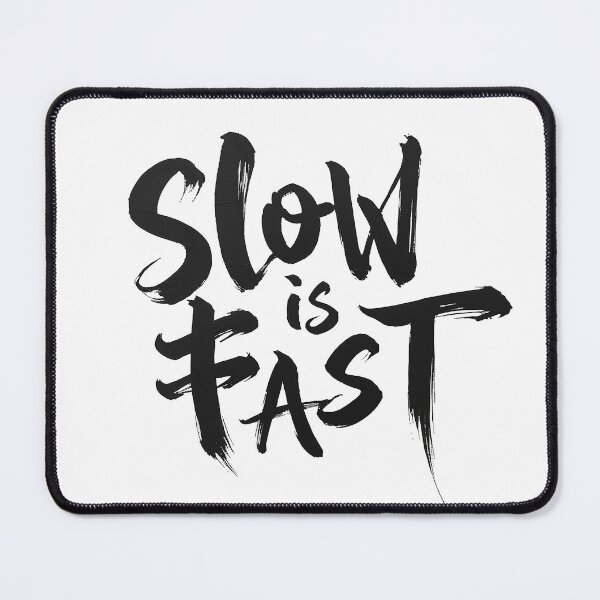 Item preview, Slow is Fast – Minimalist Brush Lettering Inspirational Quote designed and sold by RiendeersDEAR.