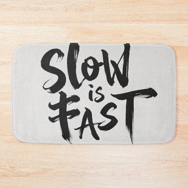 Item preview, Slow is Fast – Minimalist Brush Lettering Inspirational Quote designed and sold by RiendeersDEAR.